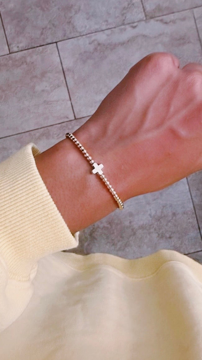 The Minimalist Cross Beaded Bracelet