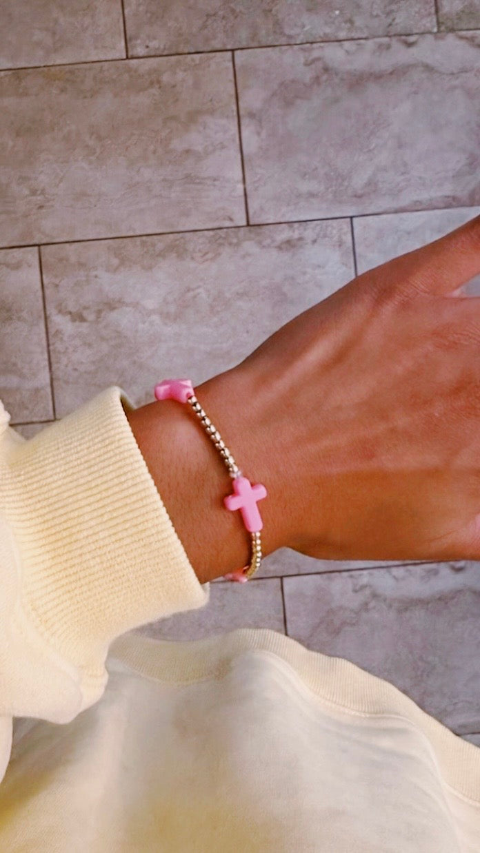 The Pop of Pink Faith Bracelet